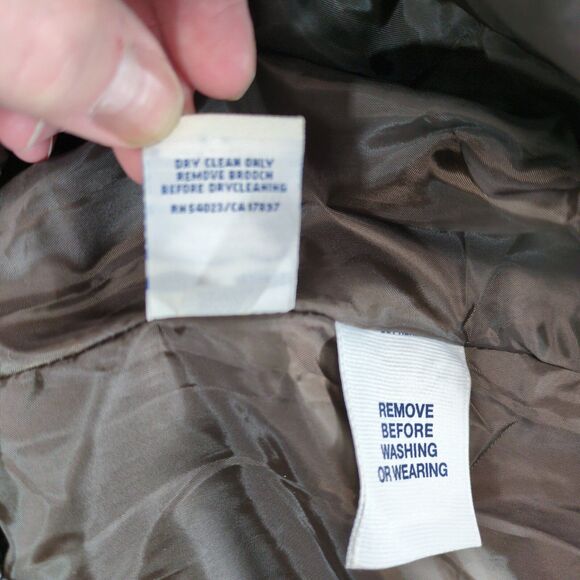 NWT Old Navy Women's XXL Brown Tweed Trench Coat, Wool Blend, Preppy Academia - Picture 6 of 6